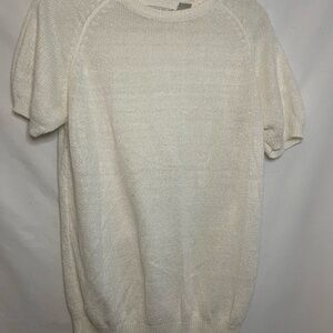 Vintage - Carolyn Taylor - linen blend sweater tee - size M
